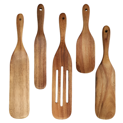 Teak Non-Stick Spatula Utensil Set