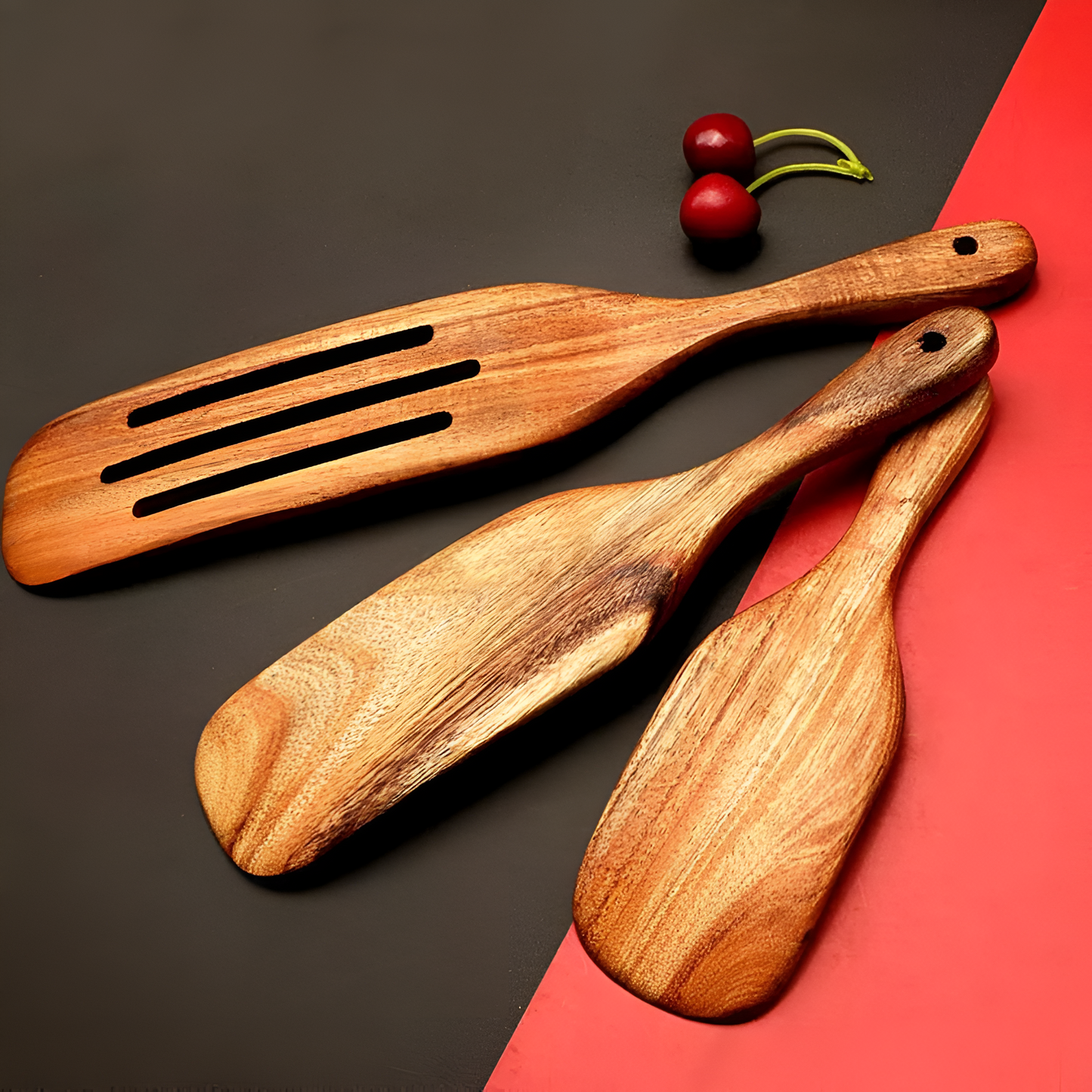 Teak Non-Stick Spatula Utensil Set